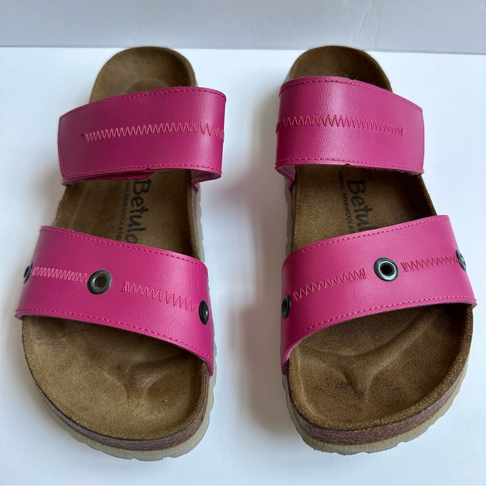 Betula Birkenstock Pink Hook and Loop Sandals 39 8 - 8.5